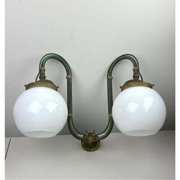 Antique Sugg Gas Lighting Copper Double Arm Wall Sconce Victorian Era London - Picture 6 of 15